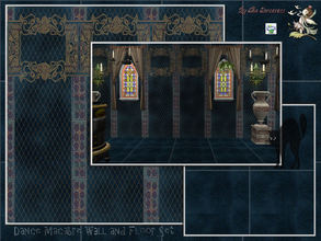 Sims 2 — Dance Macabre Wall and Floor Set by thesorceress — A Wall and Floor Set in a Gothic Style, Hope you like them :D