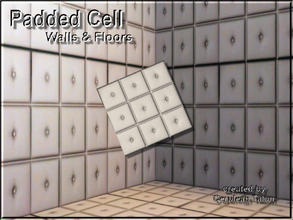 Sims 3 — Asylum Padded Tile Floor 1 by Cerulean Talon — Not quite white, this light gray padded cell wall was designed to