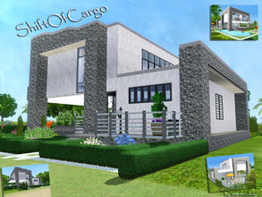 Sims 3 — ShiftOfCargo by matomibotaki — Modern, solid designed house with half-covered pool and lovely decorated
