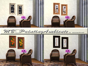Sims 3 — MB-PaintingAmbiente by matomibotaki — MB-PaintingAmbiente, 2x1 new painting mesh with 2 paintings apart with