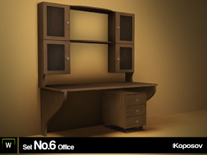 Sims 3 — Koposov Set No.6 Office by koposov — The set includes: a desk and a box. Desk is placed on the wall. The box can