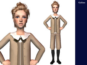 Sims 2 — Victorian Brother and Sister - 5f5ddd06 Aug31dress4 by giasims — Brown suit