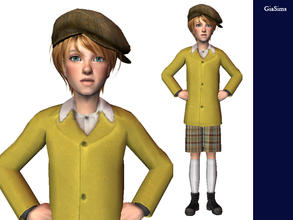 Sims 2 — Boy\'s Yellow Jacket by giasims — Victorian winter jacket for boys