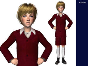 Sims 2 — Red Velvet Suits for Boys by giasims — Red Velvet Suits for Boys