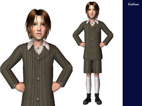 Sims 2 — Plaid Suit for Boys by giasims — Plaid Suit for Boys