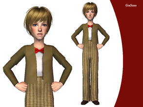 Sims 2 — Brown Victorian Suit by giasims — Boy\'s Brown Victorian Suit