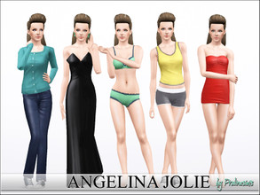Sims 3 — Angelina Jolie by Pralinesims — Angelina Jolie, the beautiful actress, now as a sim! For more informations about