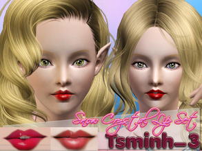 Sims 3 — Snow Cystal Lip Set by TsminhSims — This is a set with Snow Cystal Lip and Snow Cystal Lip with Teeth. This is a