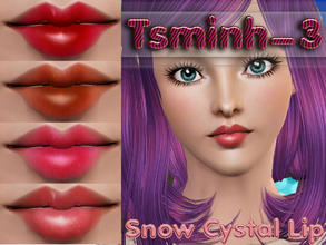 Sims 3 — Snow Cystal Lip by TsminhSims — A Crystal, a little Snow. The winter is coming ... 