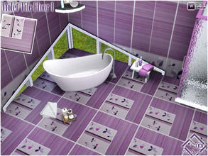 Sims 3 — Violet Tile Floor 1 by Devirose — Created with Tsr Workshop,base game compatible,no need EP.Enjoy^^
