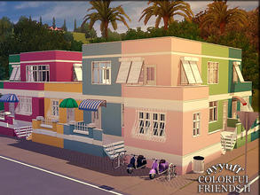 Sims 3 — Colorful Friends02 -Furnished- by ayyuff — 30x20 Fully furnished and decorated house with kitchen,living/dining