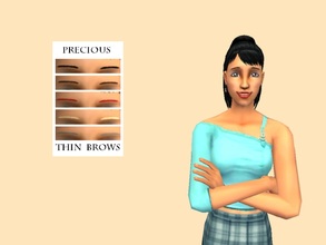 Sims 2 — Precious Thin Brow Set by Xodess — This is my first eye brow set... I decided to go thin, since that\'s what my