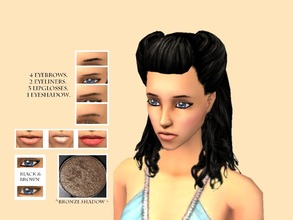 Sims 2 — _RomanticZ Set_ by Xodess — This set is made up of eyebrows (1 black & 4 different shades of brown), two