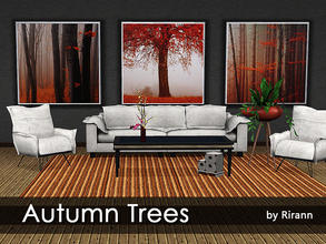 Sims 3 — Autumn Trees by Rirann — Autumn Trees A set of 3 big pictures with the warm autumn atmosphere by Rirann TSRAA