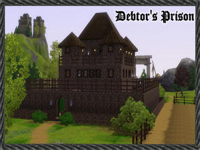 Sims 3 — Debtor's Prison  by JCIssette — Many a poor Medieval soul has ended up in this horrendous establishment for past