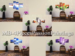 Sims 3 — MB-4PiecesPassionPaintings by matomibotaki — MB-4PiecesPassionPaintings, new painting mesh with 4 items that fit