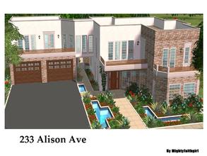 Sims 2 — 233 Alison Ave by mightyfaithgirl — Modern sprawling 4 bedroom home with outdoor pool, 2 car garage, 4 different