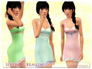 Sims 3 — Sleeping Beauty by Serpentrogue — *female sleepwear *young adult/adult *3 recolourable area *new mesh *has small