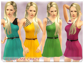 Sims 3 — Color me Crazy by Serpentrogue — *4 variations *young adult/adult *3 recolourable area *everyday, formal *new