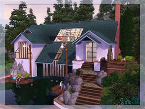 Sims 3 — V | 27 by vidia — This house has 2 bedrooms, 2 bathrooms, kitchen and 2 livingrooms. Also, There is a garage and