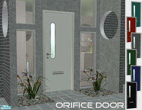 Sims 2 — Orifice Doors by linegud — A set of modern doors with a glass insert for your semi private sims.