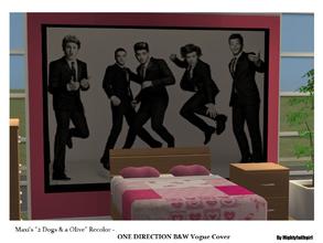 Sims 2 — Maxi NL 2 Dogs RC - One Direction B&W  Vogue Cover by mightyfaithgirl — Recolor of Maxi\'s \"2 dogs