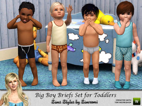 Sims 3 — Big Boy Briefs Set for Toddlers by simromi — Your sim toddler will feel like a big boy in a pair of these