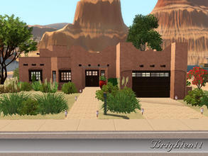 Sims 3 — Sonora Adobe House by Brighten11 — A 3 bedroom/2 bath Southwestern Adobe style house, built in Lucky Palms.