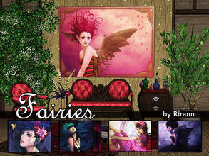 Sims 3 — Fairies by Rirann — A set of big paintings with beautiful fantasy creatures. Here you can find the light flower