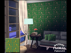 Sims 3 — Floral Pattern33 by ayyuff — Recolorable pattern with 2 palettes