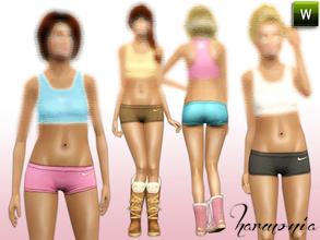 Sims 3 — ELDER ~ Women's Running Boy Shorts by Harmonia — 