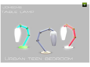 Sims 3 — urban teen bedroom table lamp by jomsims — urban teen bedroom table lamp