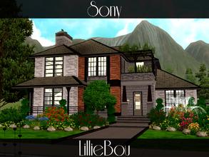 Sims 3 — Sony by lilliebou — This medium house is for a family of about 5 Sims. There is also place for a dog or a cat.