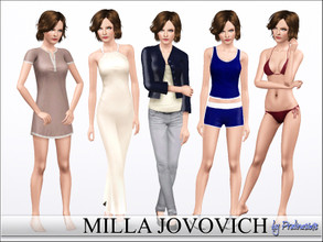 Sims 3 — Milla Jovovich by Pralinesims — Milla Jovovich, the beautiful actress, now as a sim! For more informations about
