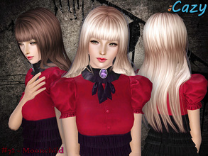 Sims 3 — Moonchild Hairstyle - Female by Cazy — Female hairstyle for all ages, Morphs and all LOD included.