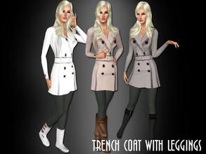 Sims 3 — Trench Coat With Leggings by saliwa — Trench Coat with Leggings for Outdoor Clothing. Available for formal wear