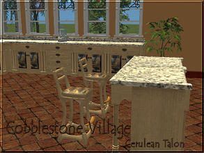 Sims 2 — Cobblestone Village - Bar Stool by Cerulean Talon — Rich colors and deep textures that are perfect for the cold