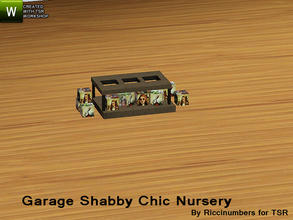 Sims 3 — Garage Shabby Chic Nursery Peg Box by TheNumbersWoman — Distressed and Cheapo Furniture. Plastering your game
