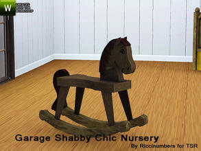 Sims 3 — Garage Shabby Chic Nursery Rocking Horse by TheNumbersWoman — Distressed and Cheapo Furniture. NEEDS SN FOR