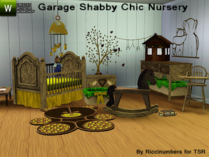 Sims 3 — Garage Shabby Chic Nursery by TheNumbersWoman — Trendy Garage Sale bargain priced furniture! So your Sims are