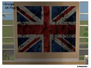 Sims 2 — MFG UK Flag Grunge Mural Recolor by mightyfaithgirl — UK Flag Grunge style recolor of Maxi\'s \"2 Dogs and