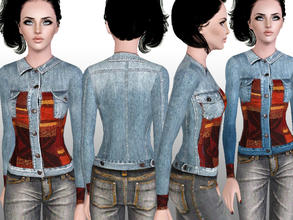 Sims 3 — Outdoor SET_173_1 by ShakeProductions — -Detailed and textured denim jacket for your beautiful sims