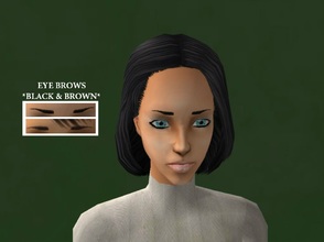 Sims 2 — Nice Eyebrows for your Sims by Xodess — This set has two eyebrows, black and dark brown for toddler-adult - both