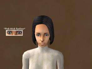 Sims 2 — [05] - Pink Thick Eyeliner by Xodess — This eyeliner is pink with a thick style. - Works for both genders. -