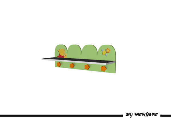 Sims 3 — Winnie The Pooh Nursery_Wall Shelf by mensure — This Winnie the Pooh shelf is decorative and functional. Perfect