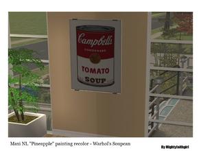 Sims 2 — Got Soup? Pineapple Painting recolor Set - Soup Can by mightyfaithgirl — Andy Warhol\'s infamous \" Soup