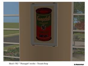 Sims 2 — Got Soup? Pineapple Painting recolor Set - Tomato Soup by mightyfaithgirl — Andy Warhol\'s infamous \"