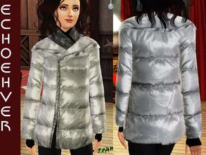 Sims 3 — Echoehver Winter Coat by Echoehver — Shiny winter coat to keep Sims warm. Four recolorable parts!