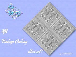 Sims 3 — MB-VintageCeilingStuccoC by matomibotaki — MB-VintageCeilingStuccoC, vintage stucco design ceiling tile, dainty