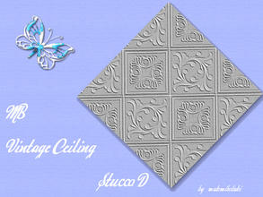 Sims 3 — MB-VintageCeilingStuccoD by matomibotaki — MB-VintageCeilingStuccoD, vintage stucco design ceiling tile, in